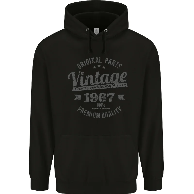 Last Chance Vintage Year 57th Birthday 1967 Mens 80% Cotton Hoodie Black