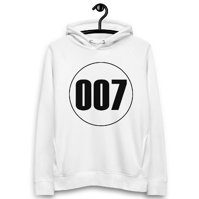Stock Clearance Unisex pullover hoodie: Black on White 007