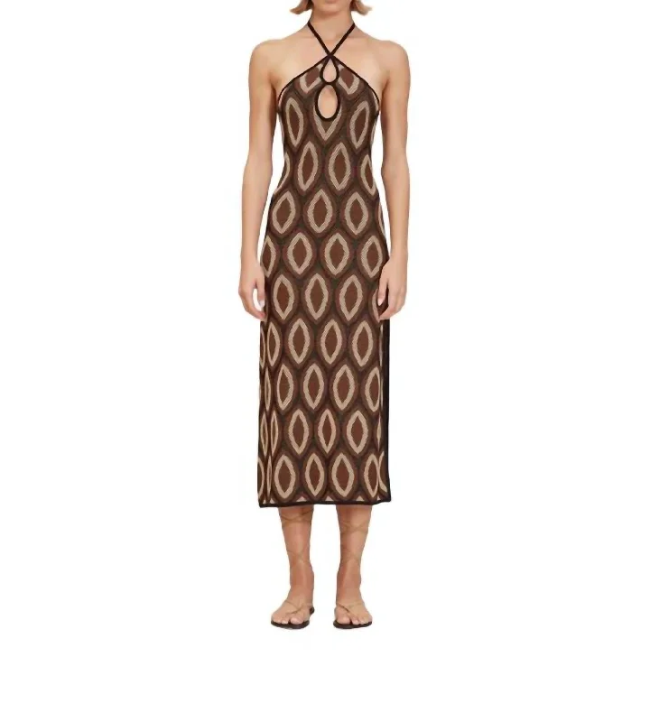 Blowout Sale Tezza Dress In Chocolate