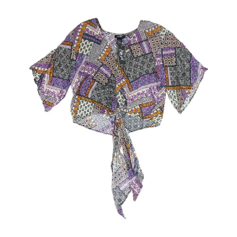 Price Blitz Purple Misc Short Sleeve Blouse