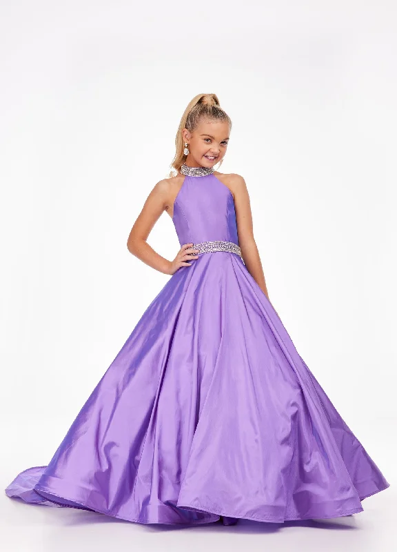 New Markdowns Ashley Lauren Kids 8117 Size 6 Purple Girls Pageant Dress Ballgown Halter Top Crystal Details
