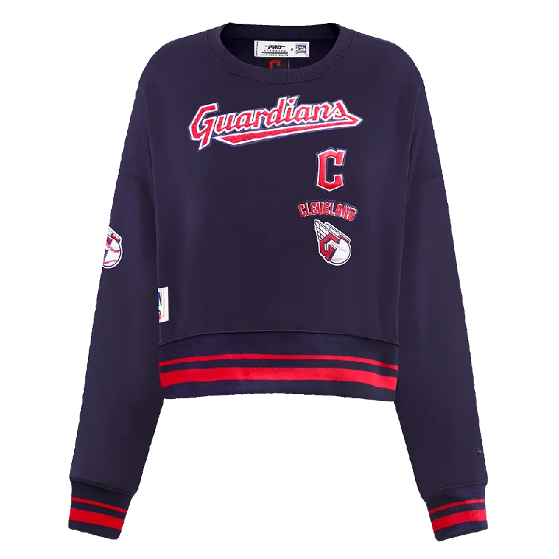 Price Drop SUDADERA DE CUELLO REDONDO MLB CLEVELAND GUARDIANS RETRO CLASSICS PARA MUJER