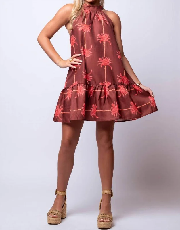Fantastic Offers Palm Breeze Mini Dress In Coral