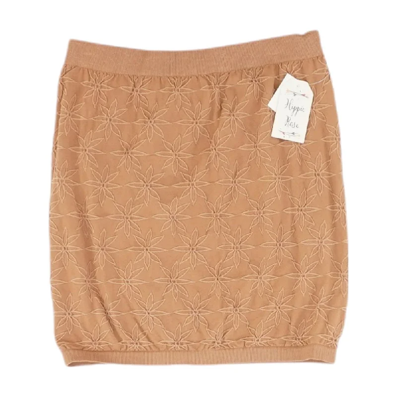 Unbeatable Prices Brown Solid Mini Skirt