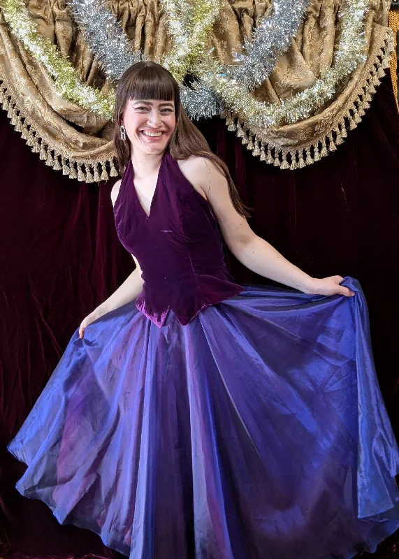 Seasonal Sale Vintage 90s Purple Velvet Gown