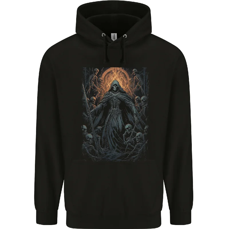 Fantastic Deals Skulls of Hell Grim Reaper Mens 80% Cotton Hoodie