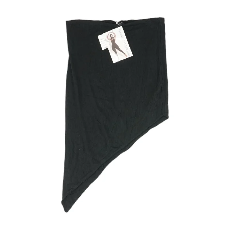 Price Drop Black Solid Mini Skirt