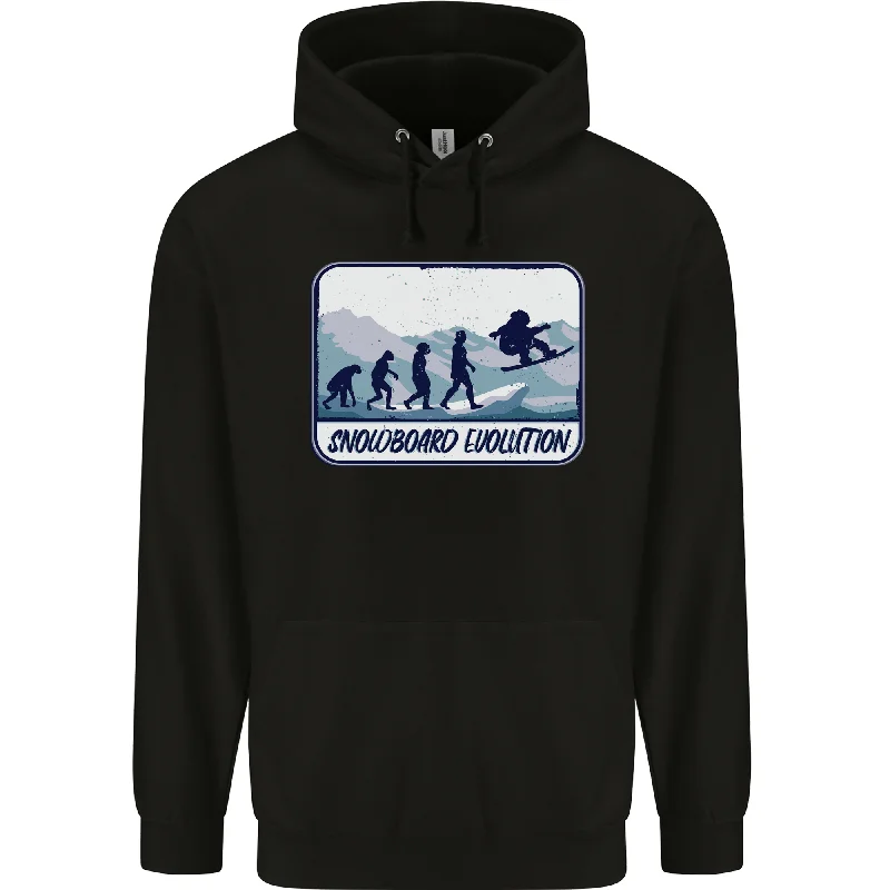 Price Cut Snowboarding Evolution Funny Snowboarder Mens 80% Cotton Hoodie