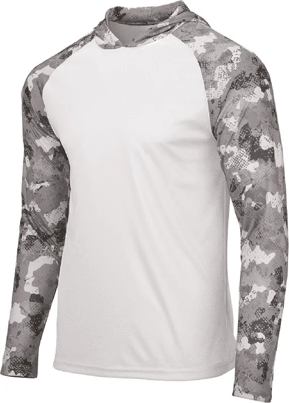Act Fast Paragon 240 Tortuga Extreme Performance Hooded T-Shirt - White Aluminum Camo