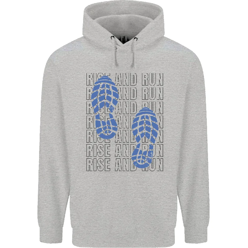 Deal Frenzy Rise & Run Running Marathon Cross Country Runner Mens 80% Cotton Hoodie