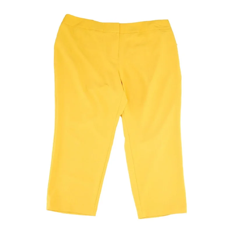 Super Sale Yellow Solid Dress Pants