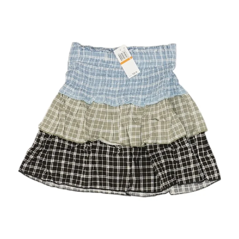 YEAR-End Sale Multi Plaid Mini Skirt