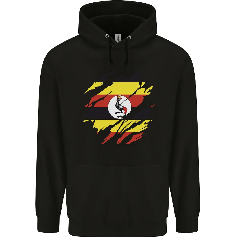 Special Offer Torn Uganda Flag Ugandan Day Football Mens 80% Cotton Hoodie