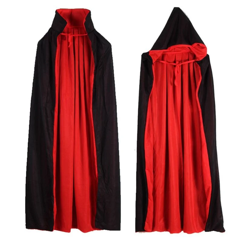 New Markdowns Carnival Double Layers Stand-up Cloak Collar Hooded / Halloween Vampire Cape in Red Black Colours