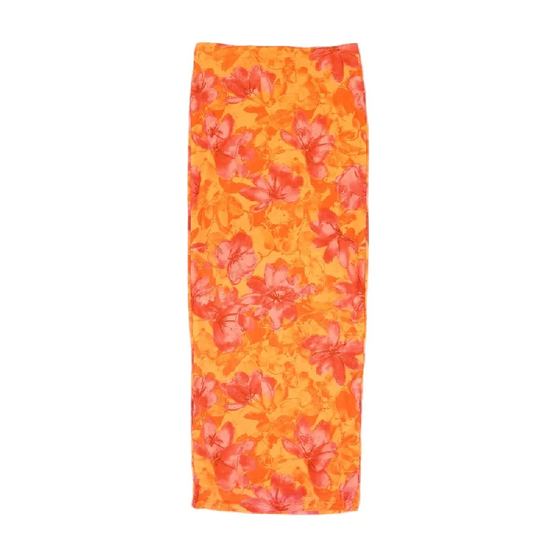 Reduced Prices Orange Floral Maxi Skirt