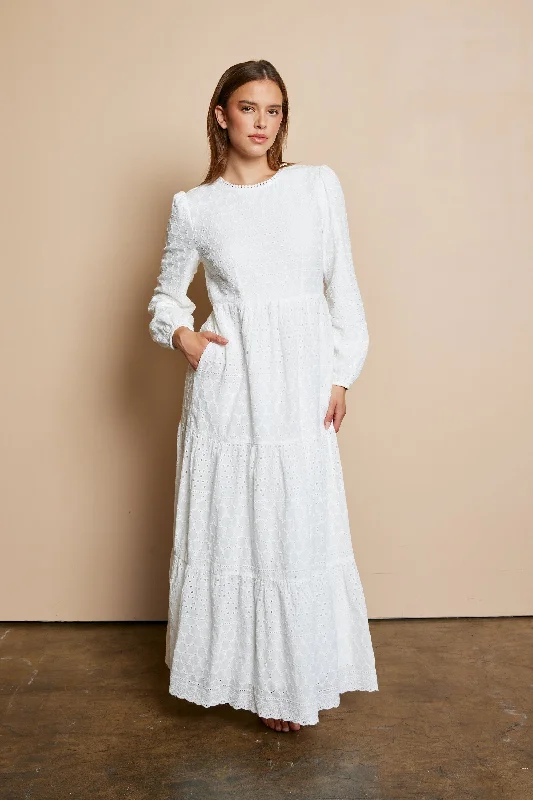 Buy More, Save More Sunny White Temple Dress / Simple Wedding Dress