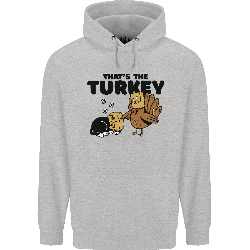 Don’t Miss Out Thanks Giving Christmas Turkey Cat Mens 80% Cotton Hoodie