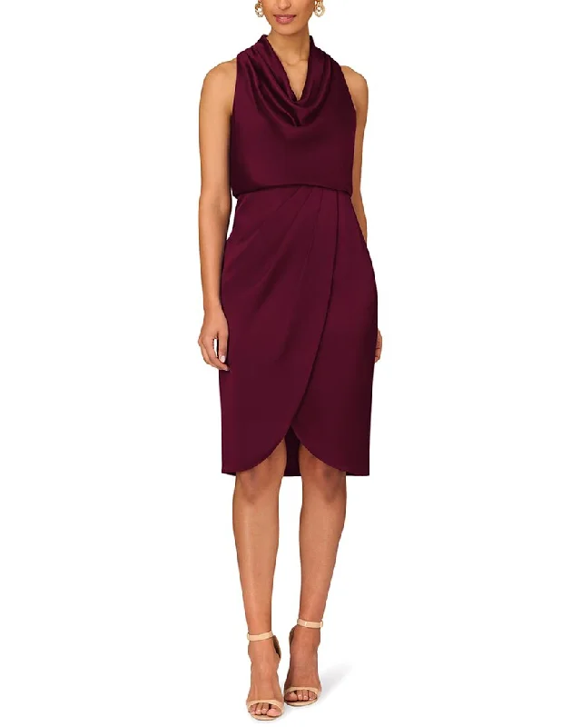 The Best Prices Aidan Mattox Cowl Neck Cocktail Dress