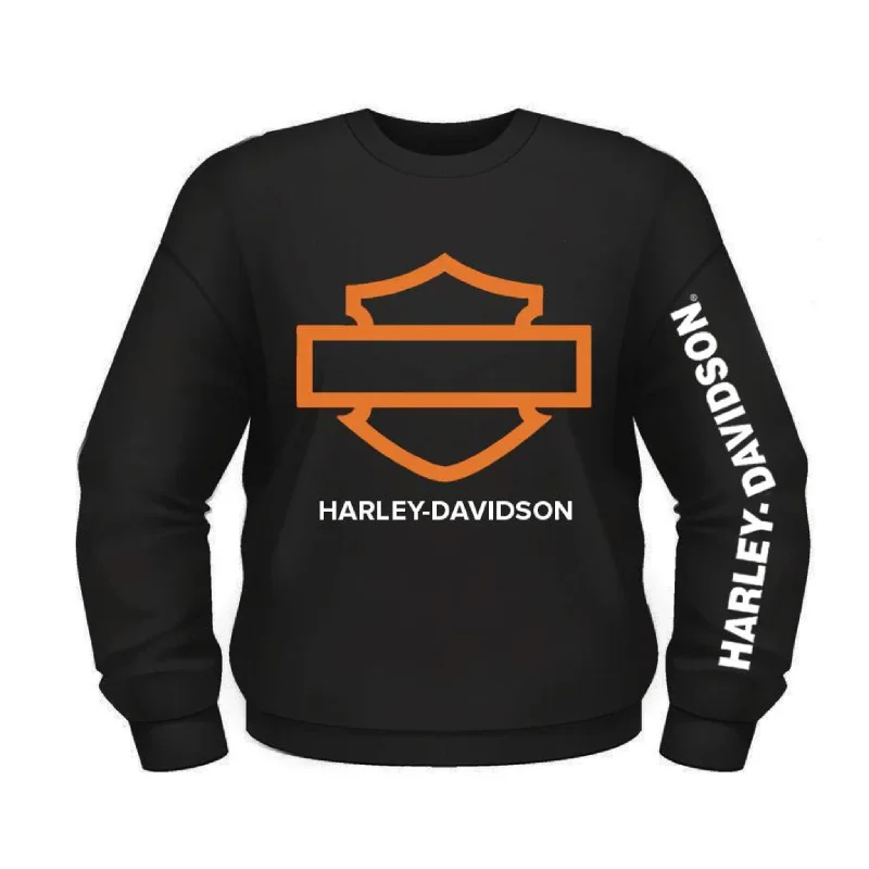 Weekend Deal Gasoline Alley Harley-Davidson® Bar & Shield Outline Crew Pullover - Black