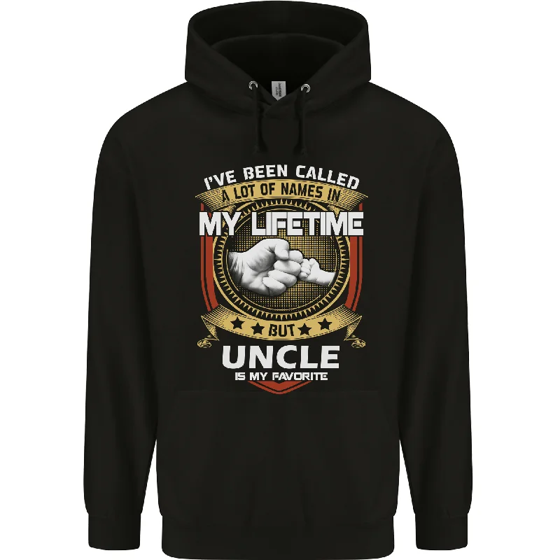 Value Deals Uncle Is My Favourite Funny Fathers Day Mens 80% Cotton Hoodie