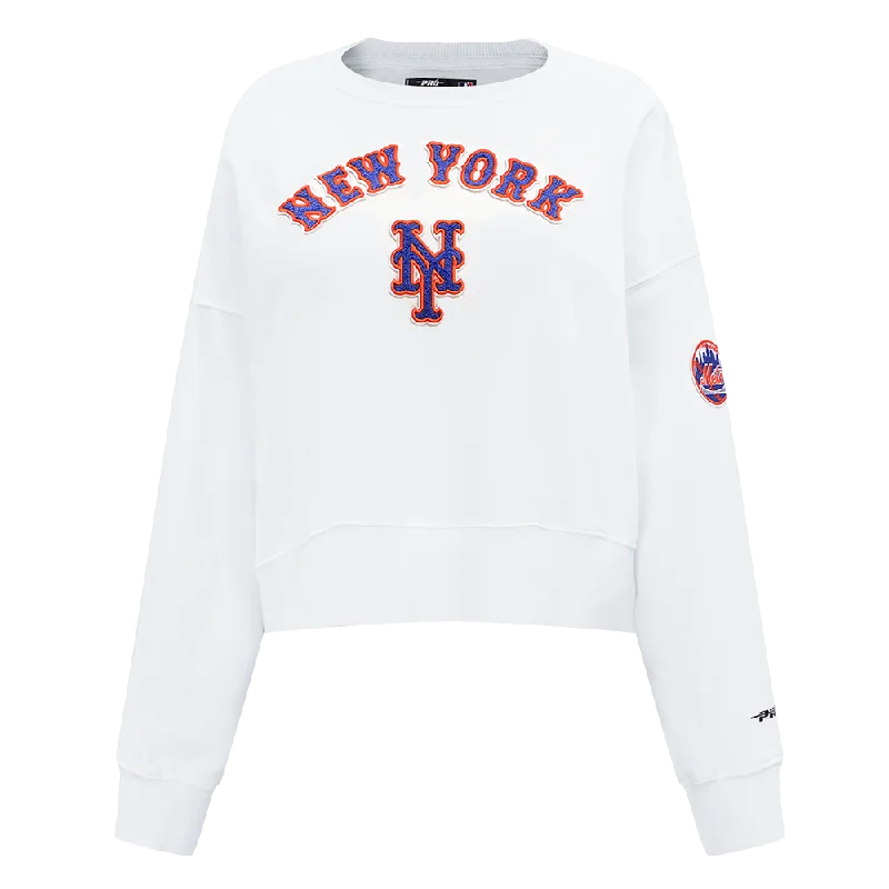 Savings Event SUDADERA DE CUELLO REDONDO MLB NEW YORK METS CLASSIC ESSENTIALS PARA MUJER