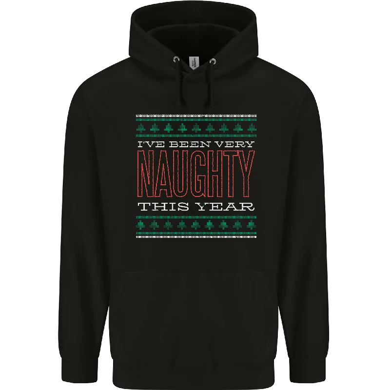 Limited Edition Very Naughty This Year Funny Christmas Xmas Mens 80% Cotton Hoodie