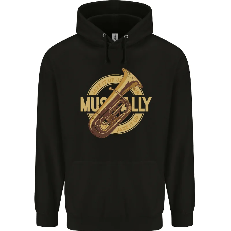 Bonus Savings Tuba Brass Musical Instrument Jazz Mens 80% Cotton Hoodie