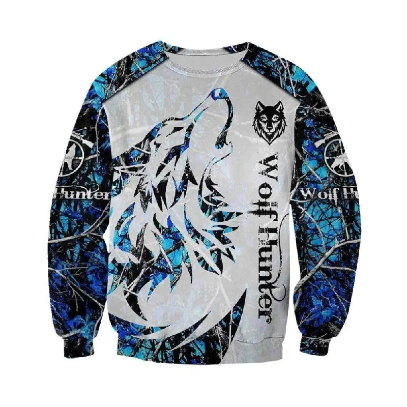 Don't Wait Wolf Hunter 3D Printed Unisex Pullover / Casual Sweatshirt With Animal Pattern