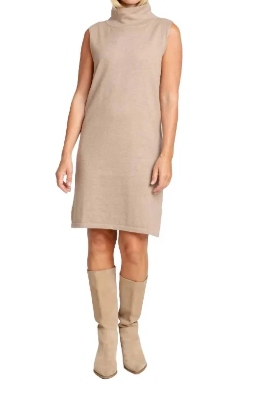 Reduced Prices Paris Sleeveless Dress In Mocha