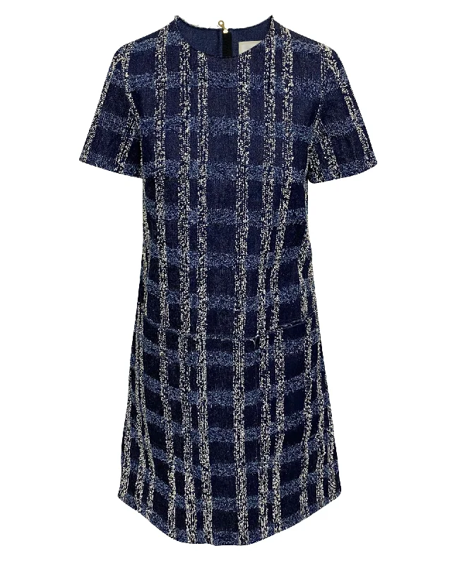 Special Price Erdem Octavia Denim Dress in Blue Cotton