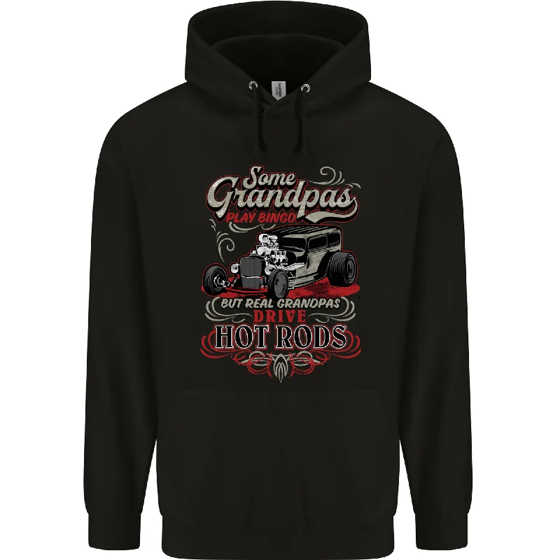 Seasonal Sale Some Grandpas Play Bingo Hot Rods Mens 80% Cotton Hoodie