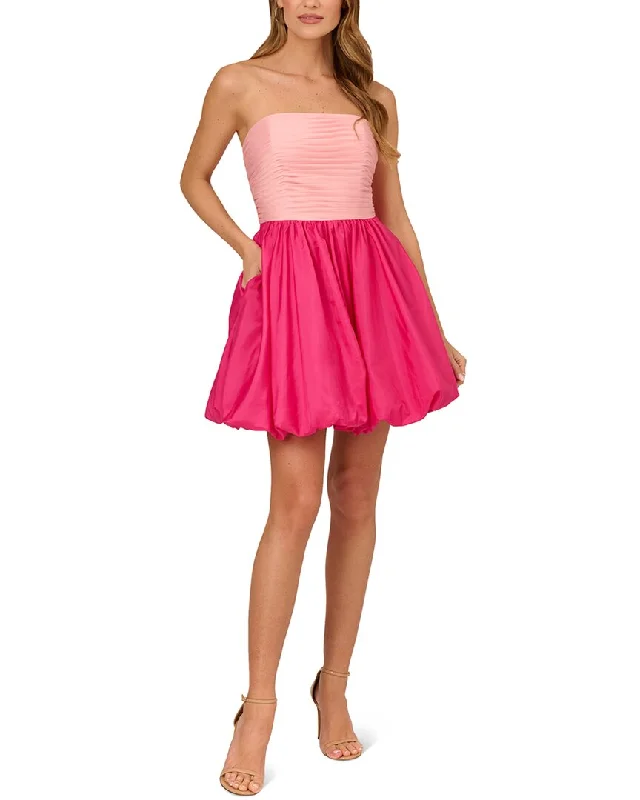 Shop and Save Liv Foster Taffeta Strapless Mini Dress