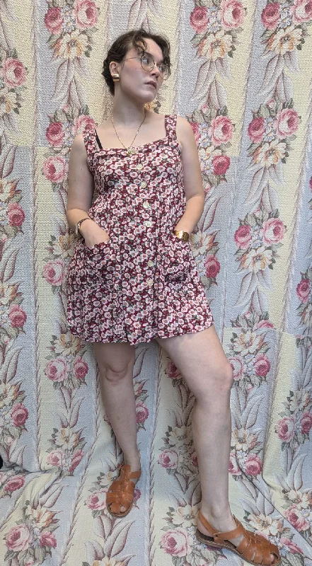 Don’t Miss Out Vintage Y2K Red Daisy Dress