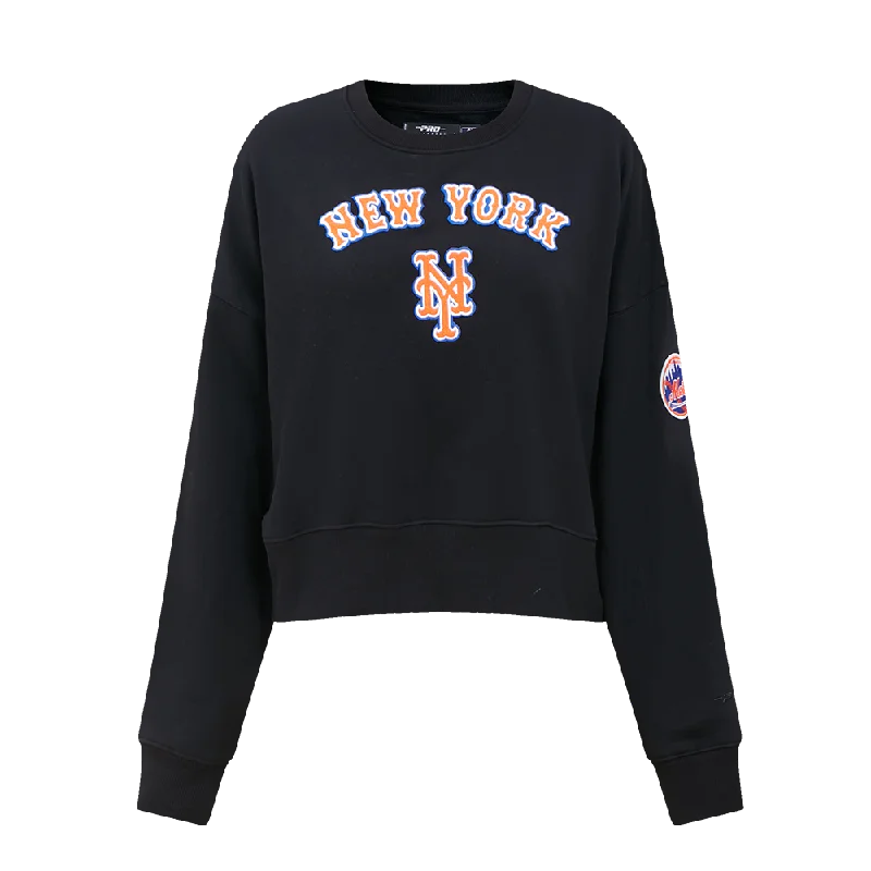Bargain Bin SUDADERA DE CUELLO REDONDO MLB NEW YORK METS CLASSIC ESSENTIALS PARA MUJER