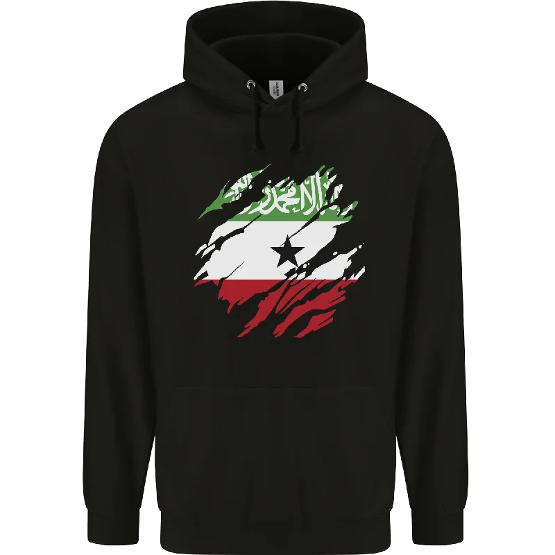 Price Rollback Torn Flag Somaliland Mens 80% Cotton Hoodie
