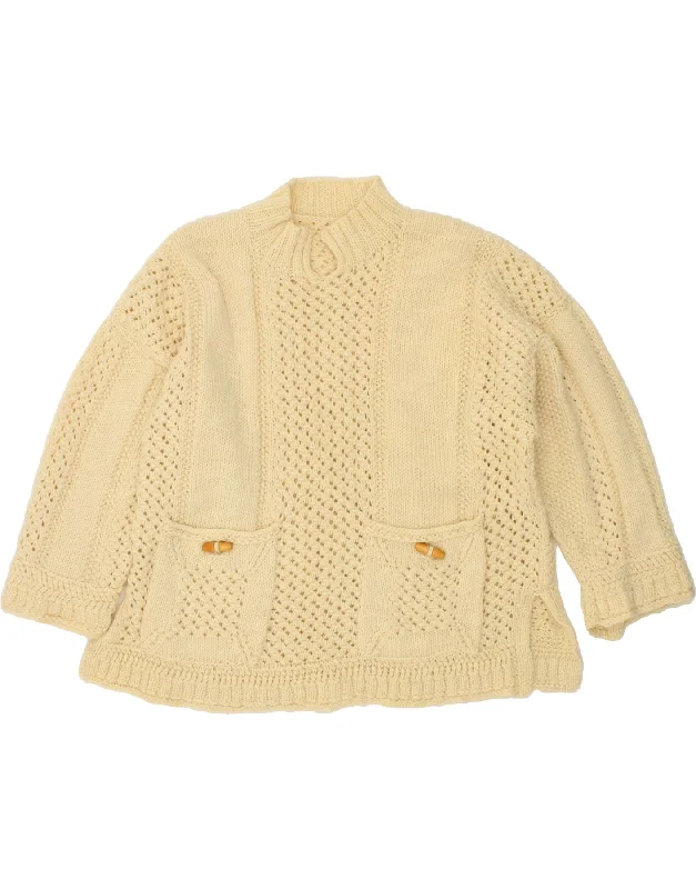 The Best Prices VINTAGE Womens Turtle Neck Jumper Sweater UK 18 XL Beige