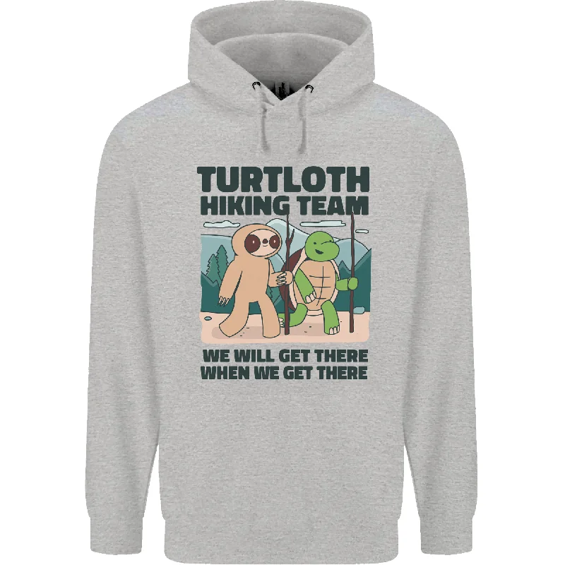 Deep Discounts Turtloth Hiking Team Hiking Turtle Sloth Mens 80% Cotton Hoodie