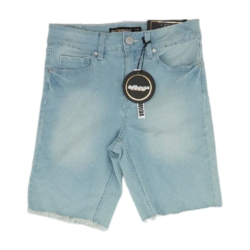 Members Only Blue Solid Denim Shorts