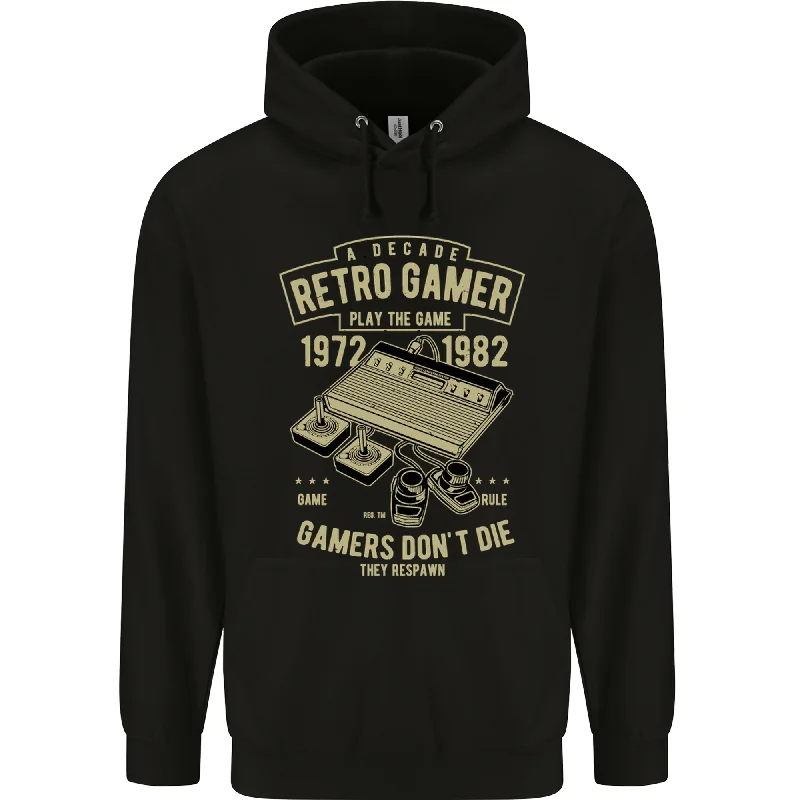 While Supplies Last Retro Gamer Funny Gaming Mens 80% Cotton Hoodie