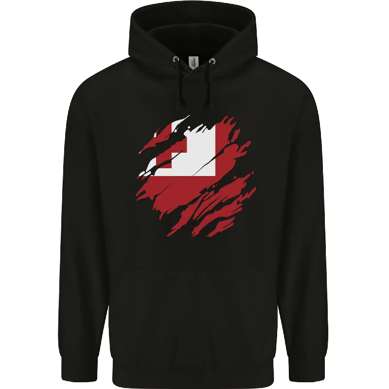 Clearance Sale Torn Tongo Flag Tongan Day Football Mens 80% Cotton Hoodie