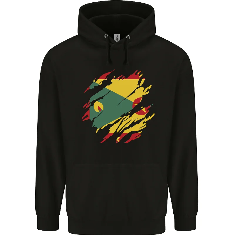 Super Deal Torn Grenada Flag Grenadians Day Football Mens 80% Cotton Hoodie
