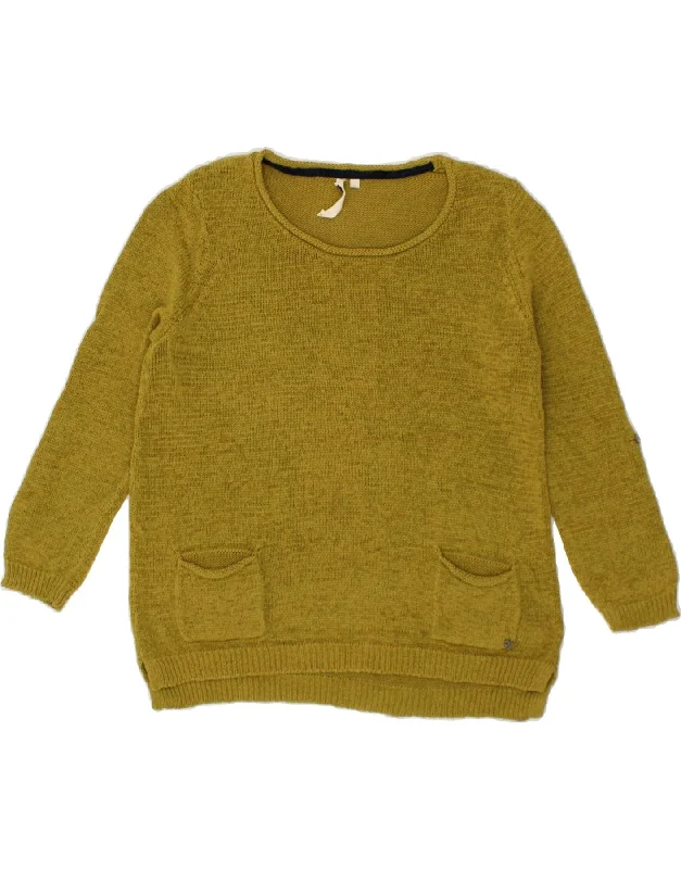 Amazing Deals WHITE STUFF Womens 3/4 Sleeve Boat Neck Jumper Sweater UK 12 Large Green