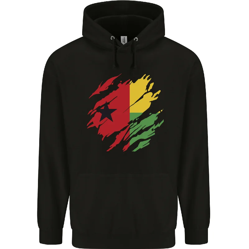 The Best Prices Torn Guinea-Bissau Flag Day Football Mens 80% Cotton Hoodie