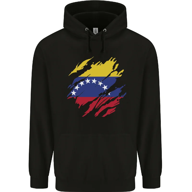 Members Only Torn Venezuela Flag Venezuelans Day Football Mens 80% Cotton Hoodie