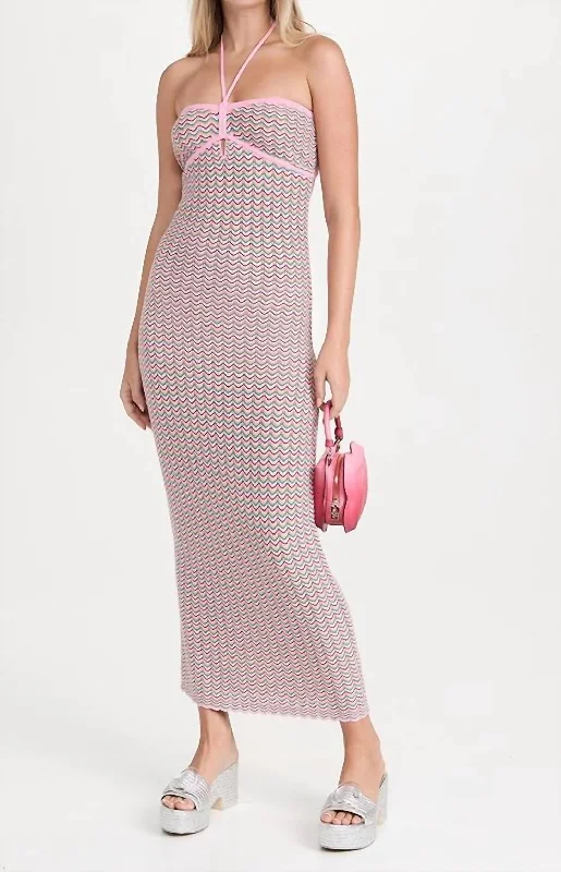 Price Fest Pierrette Knit Midi Dress In Tutti Fruitti