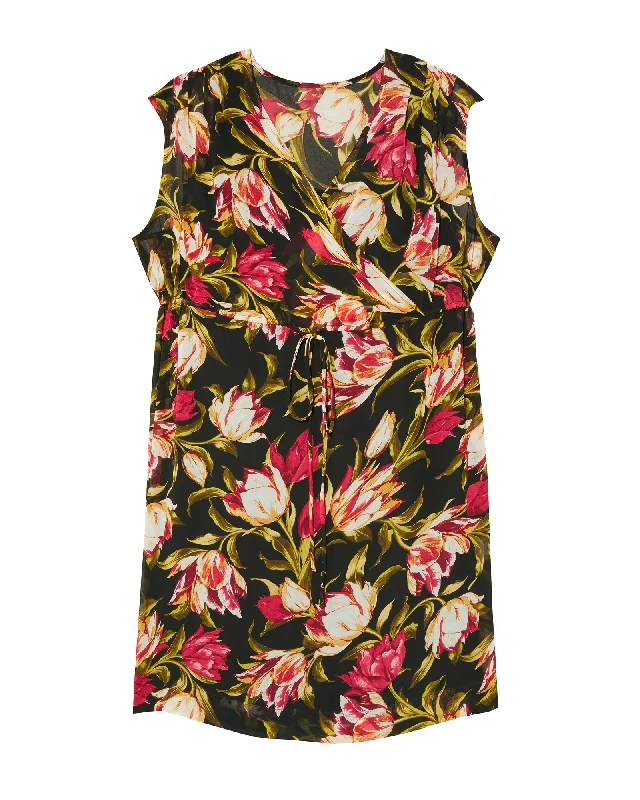 Clearance Event Torrance Tie-Waist Dress | Black / Red