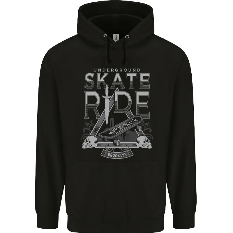 Blowout Deals Underground Skate Ride Skateboard Mens 80% Cotton Hoodie