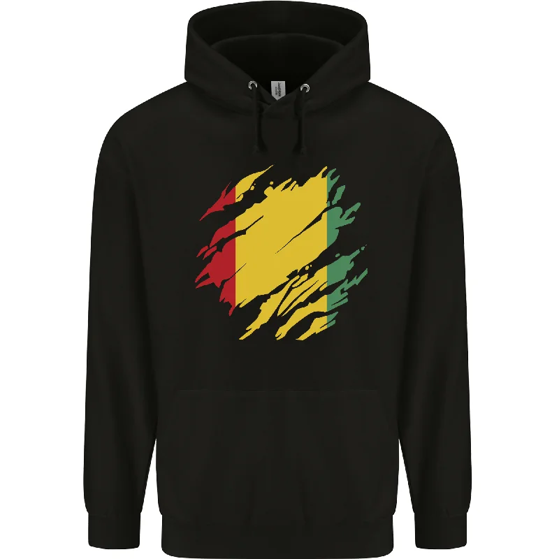 Take Advantage Torn Guinea Flag Guinean Day Football Mens 80% Cotton Hoodie