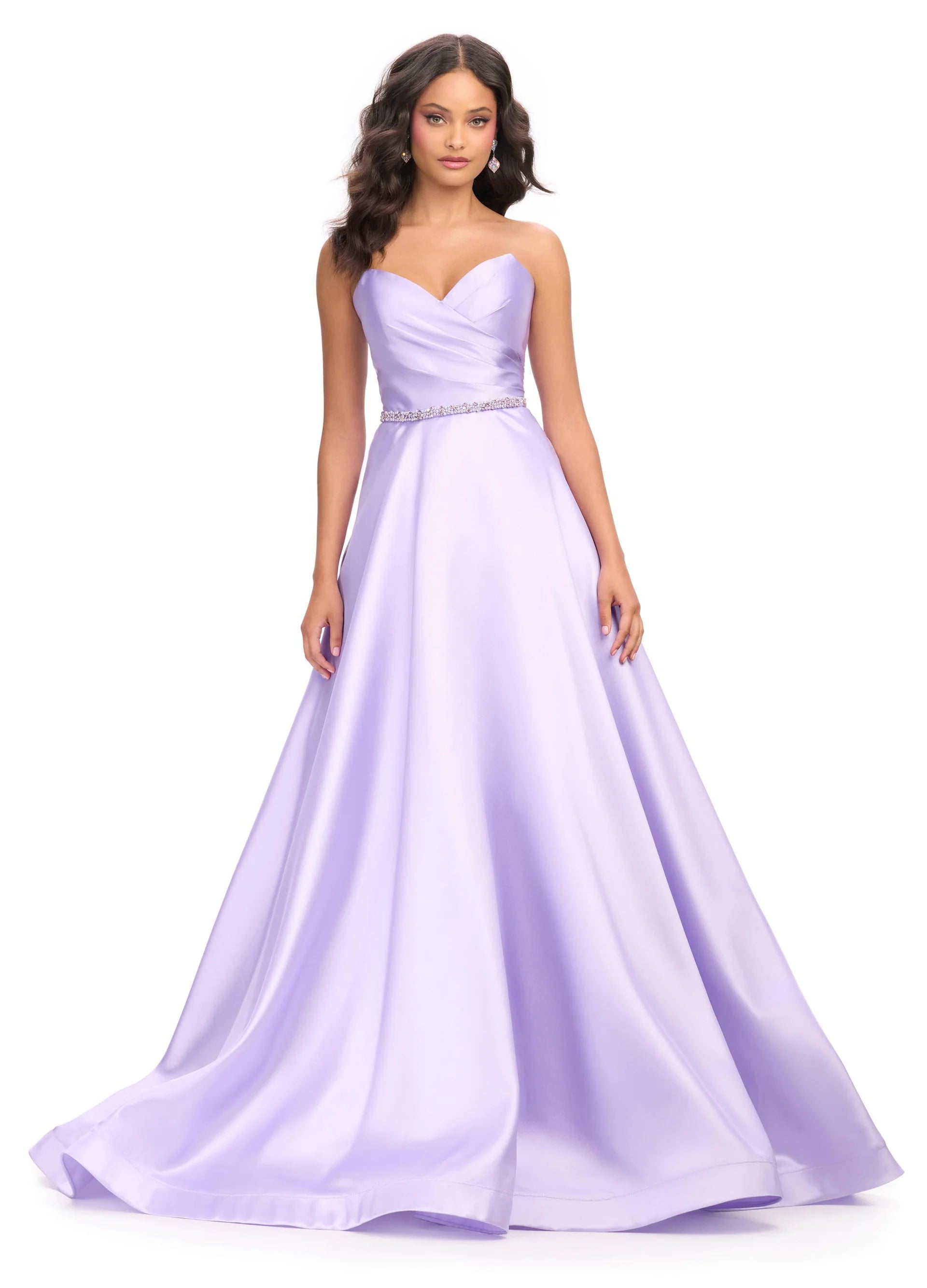 Price Rollback Ashley Lauren 11773 Size 2 Orchid Strapless Ballgown Pageant Dress V Neck Formal Evening Gown Prom
