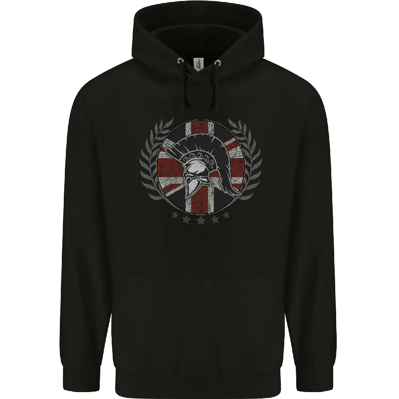 Fantastic Deals Union Jack Bodybuilding Gym Training Spartan Mens 80% Cotton Hoodie